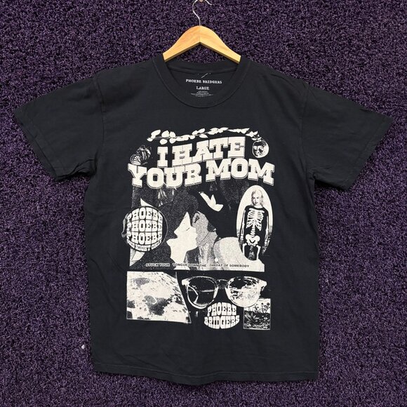 Phoebe Bridgers ICU Lyric I Hate Your Mom Punisher T-Shirt L - Picture 1 of 4